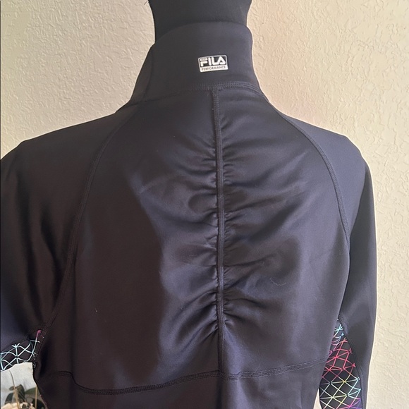 Fila Women's Black and Athletic/ Running Zip Up Jacket | XL - Picture 5 of 7